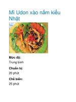 Mì Udon xào nấm kiểu Nhật pot