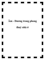 Âm - Dương trong phong thuỷ nhà ở ppt