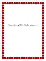 Nguy cơ tử vong khi cho bé nằm ngửa sau bú pot