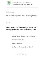 ứng dụng các nguyên tắc sáng tạo trong quá trình phát triển máy tính