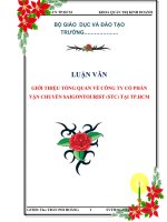 LUẬN VĂN: GIỚI THIỆU TỔNG QUAN VỀ CÔNG TY CỔ PHẦN VẬN CHUYỂN SAIGONTOURIST (STC) TẠI TP.HCM pot