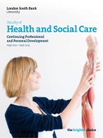 FACILTY OF HEALTH AND SOCIAL CARE CONTINUING PROFESSIONAL AND PERSONAL DEVELOPMENT 2012 - 2013 pdf
