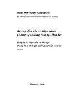 Hướng dẫn về các biện pháp đảm bảo cạnh tranh thương mại bình đẳng tại Hoa Kỳ pptx