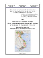 Đánh giá diễn biến môi trường khu vực trọng điểm phát triển kinh tế- xã hội của hai vùng tam giác phía Bắc và Nam docx