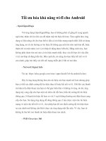 Tối ưu hóa khả năng wi-fi cho Android pptx