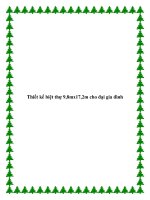 Thiết kế biệt thự 9,8mx17,2m cho đại gia đình pdf