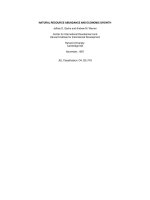 NATURAL RESOURCE ABUNDANCE AND ECONOMIC GROWTH docx