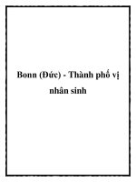 Bonn (Đức) - Thành phố vị nhân sinh doc