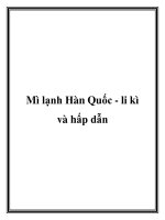Mì lạnh Hàn Quốc - li kì và hấp dẫn potx