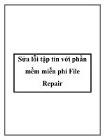 Sửa lỗi tập tin với phần mềm miễn phí File Repair docx