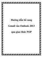 Hướng dẫn bổ sung Gmail vào Outlook 2013 qua giao thức POP docx