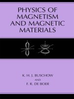 Physics of magnetism and magnetic materials   k  buschow, f  de boer