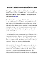 Học cách phát huy sở trường để thành công pdf