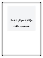 5 cách giúp cải thiện chiều cao ở trẻ doc