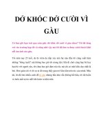 DỞ KHÓC DỞ CƯỜI VÌ GÀU potx