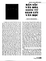 Báo cáo khoa học: Bản sắc văn hóa nhìn từ giao lưu văn học ppt