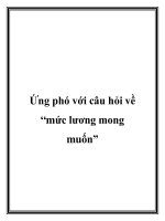 Ứng phó với câu hỏi về “mức lương mong muốn” potx