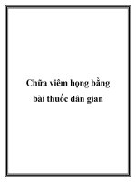 Chữa viêm họng bằng bài thuốc dân gian docx