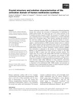 Báo cáo khoa học: Crystal structure and solution characterization of the activation domain of human methionine synthase doc