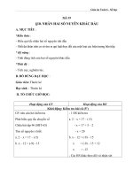 giáo án bài nhân hai số nguyên khác dấu - toán 6 - gv.lâm bảo ngọc