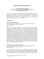 Women and Health Learning Package Developed by The Network: TUFH Women and Health Taskforce Second edition, September 2006 docx