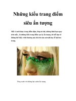 Những kiểu trang điểm siêu ấn tượng pot