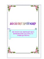 luận văn kế toán xác định kết quả kinh doanh tại công ty tnhh qúi hùng