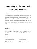 MỘT SỐ QUY TẮC ĐỌC, VIẾT TÊN CÁC HỢP CHẤT doc