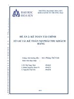 Kế toán nợ phải thu khách hàng