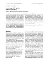 Báo cáo khóa học: Expressed protein ligation Method and applications docx