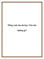Tiếng Anh cho du học: Yêu cầu những gì? docx