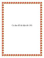 Ca dao đề tài dặn dò doc