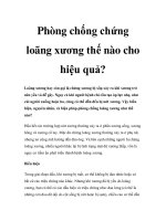 Phòng chống chứng loãng xương thế nào cho hiệu quả ppt