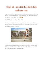 Chạy bộ - môn thể thao thích hợp nhất cho teen pdf