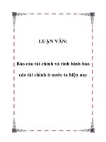 LUẬN VĂN: Báo cáo tài chính và tình hình báo cáo tài chính ở nước ta hiện nay pdf