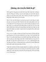 Quảng cáo truyền hình là gì? ppt