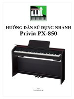 Hướng dẫn sử dụng nhanh piano PX850 potx