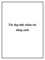 Tóc đẹp nhờ chăm sóc đúng cách pptx