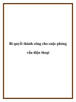 Bí quyết thành công cho cuộc phỏng vấn điện thoại pot