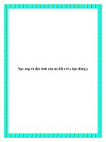 Nọc ong và độc tính của nó đối với y học đông y docx