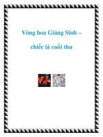 Vòng hoa Giáng Sinh – chiếc lá cuối thu pptx