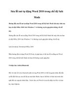Sửa lỗi mở tự động Word 2010 trong chế độ Safe Mode doc