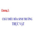 Chương 3: CHẤT ĐIỀU HÒA SINH TRƯỞNG doc