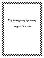 23 ý tưởng sáng tạo trong trang trí đèn vườn ppt