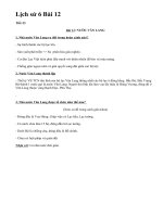 Lịch sử 6 Bài 12