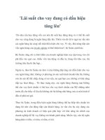 ''Lãi suất cho vay đang có dấu hiệu tăng lên'' ppt