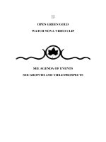 OPEN GREEN GOLD WATCH NOVA VIDEO CLIP pot