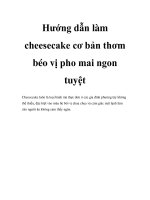 Hướng dẫn làm cheesecake cơ bản thơm béo vị pho mai ngon tuyệt pptx