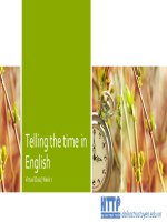 telling the time in english