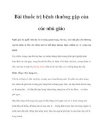 Bài thuốc trị bệnh thường gặp của các nhà giáo pptx